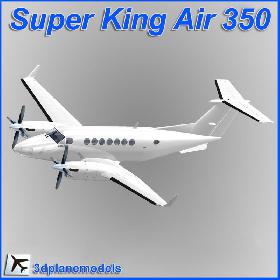 Beechcraft Super King Air B350 Generic white